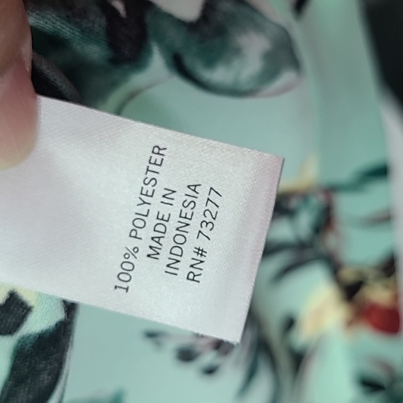 EVRI Women's Green Floral Open Kimono - Size 0X - Picture 6 of 11